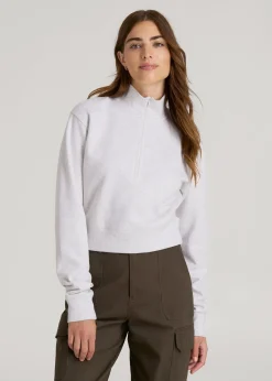 Wearever 2.0 Fleece Half-Zip Cropped Sweatshirt for Tall Women