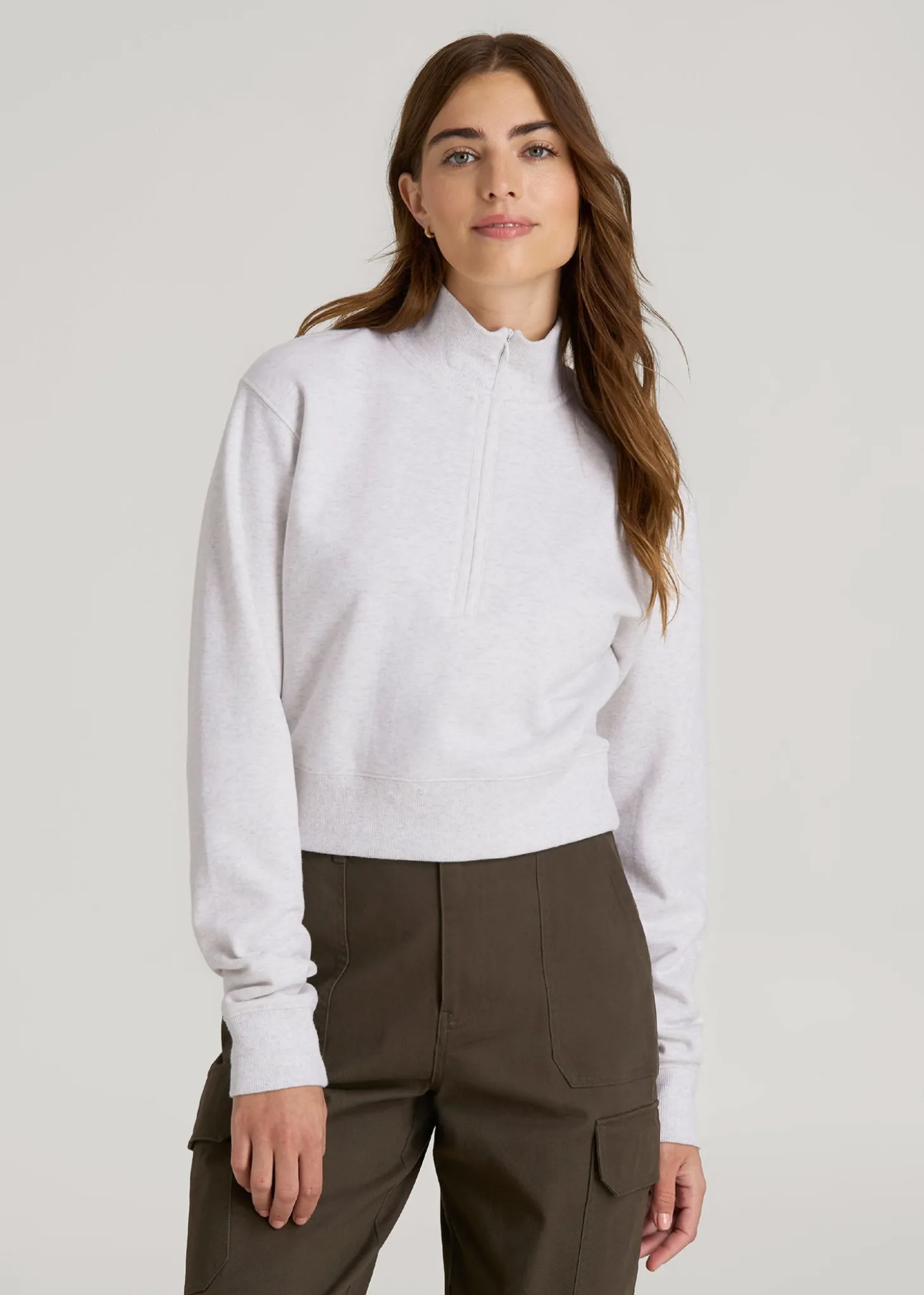Wearever 2.0 Fleece Half-Zip Cropped Sweatshirt for Tall Women