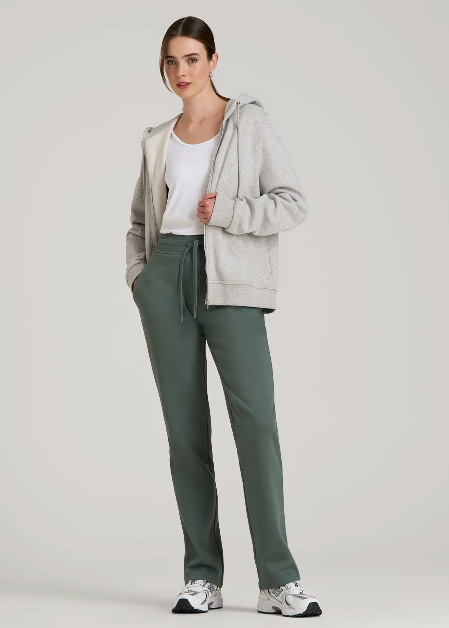 Wearever Fleece Open-Bottom Sweatpants for Tall Women