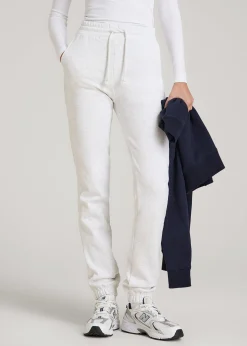 Wearever Fleece Slim Fit High-Waisted Garment Dye Sweatpants for Tall Women