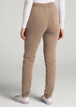 Wearever Fleece Slim Fit High-Waisted Garment Dye Sweatpants for Tall Women