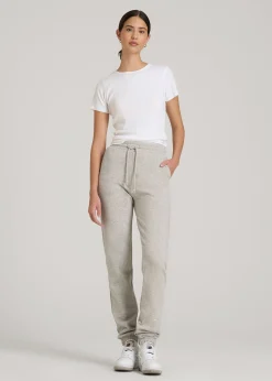 Wearever Fleece Slim Fit High-Waisted Garment Dye Sweatpants for Tall Women