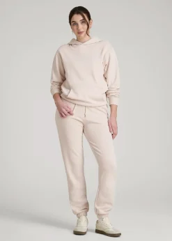 Wearever Fleece Slim Fit High-Waisted Garment Dye Sweatpants for Tall Women