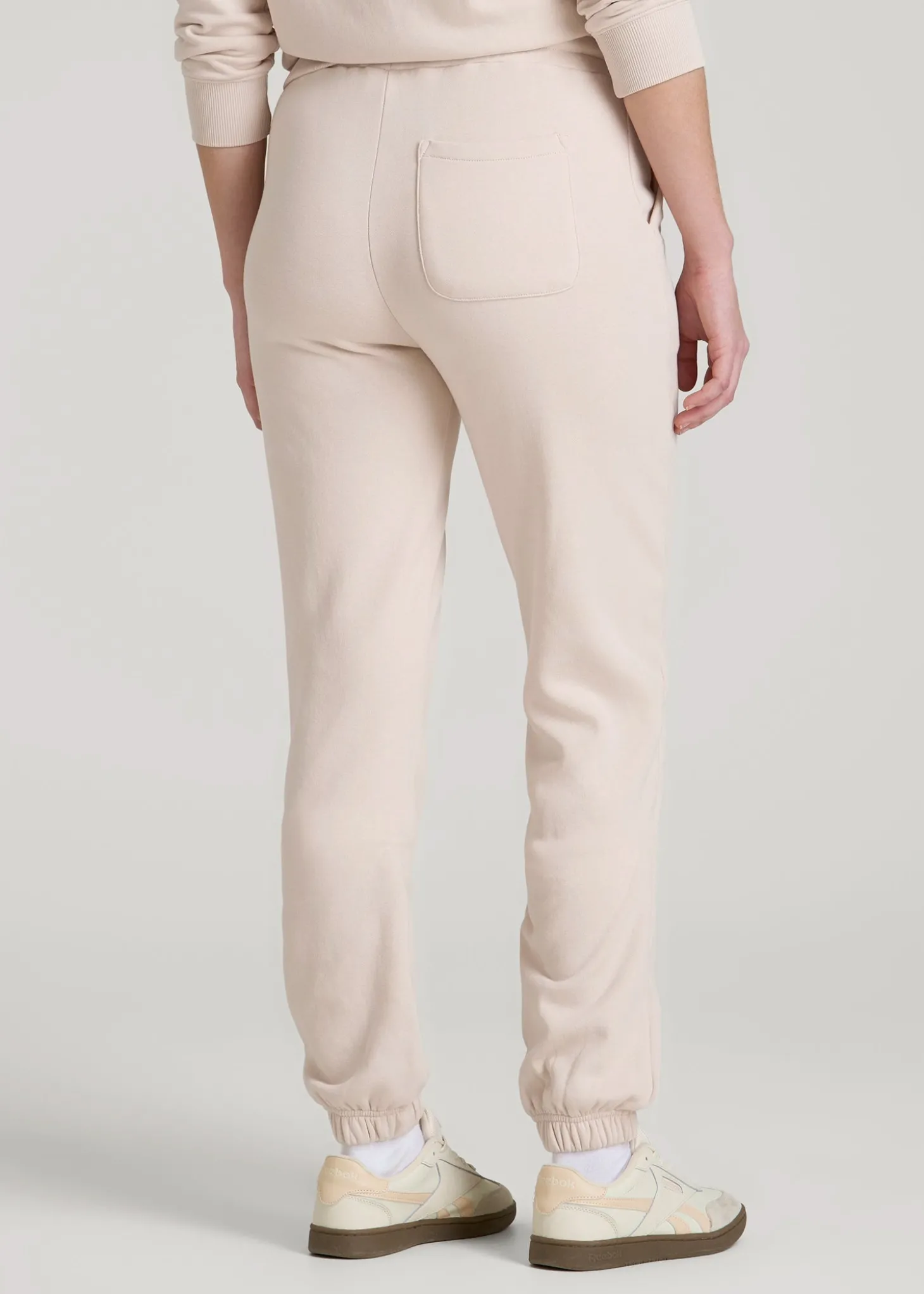 Wearever Fleece Slim Fit High-Waisted Garment Dye Sweatpants for Tall Women