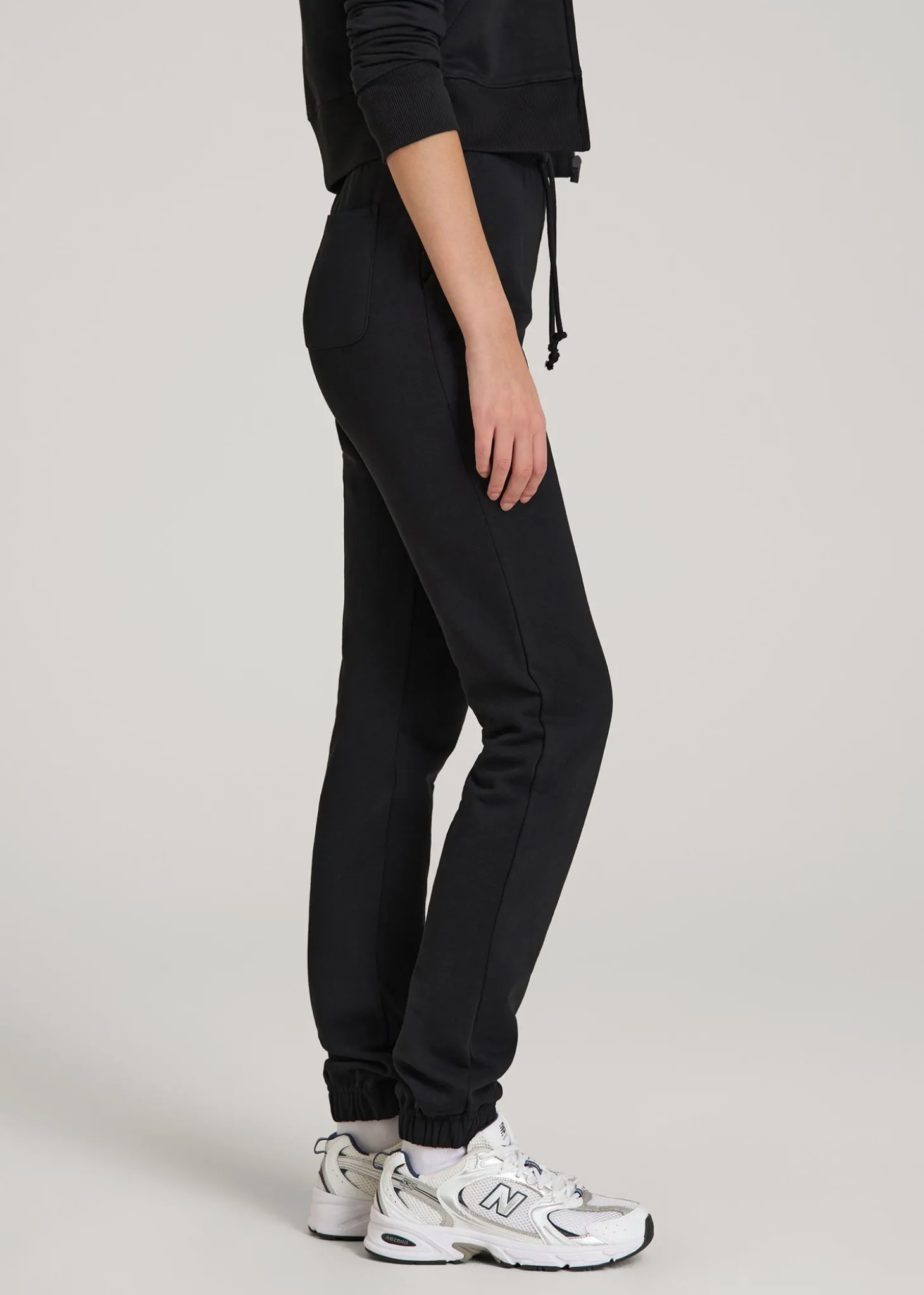 Wearever Fleece Slim Fit High-Waisted Garment Dye Sweatpants for Tall Women