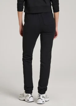Wearever Fleece Slim Fit High-Waisted Garment Dye Sweatpants for Tall Women