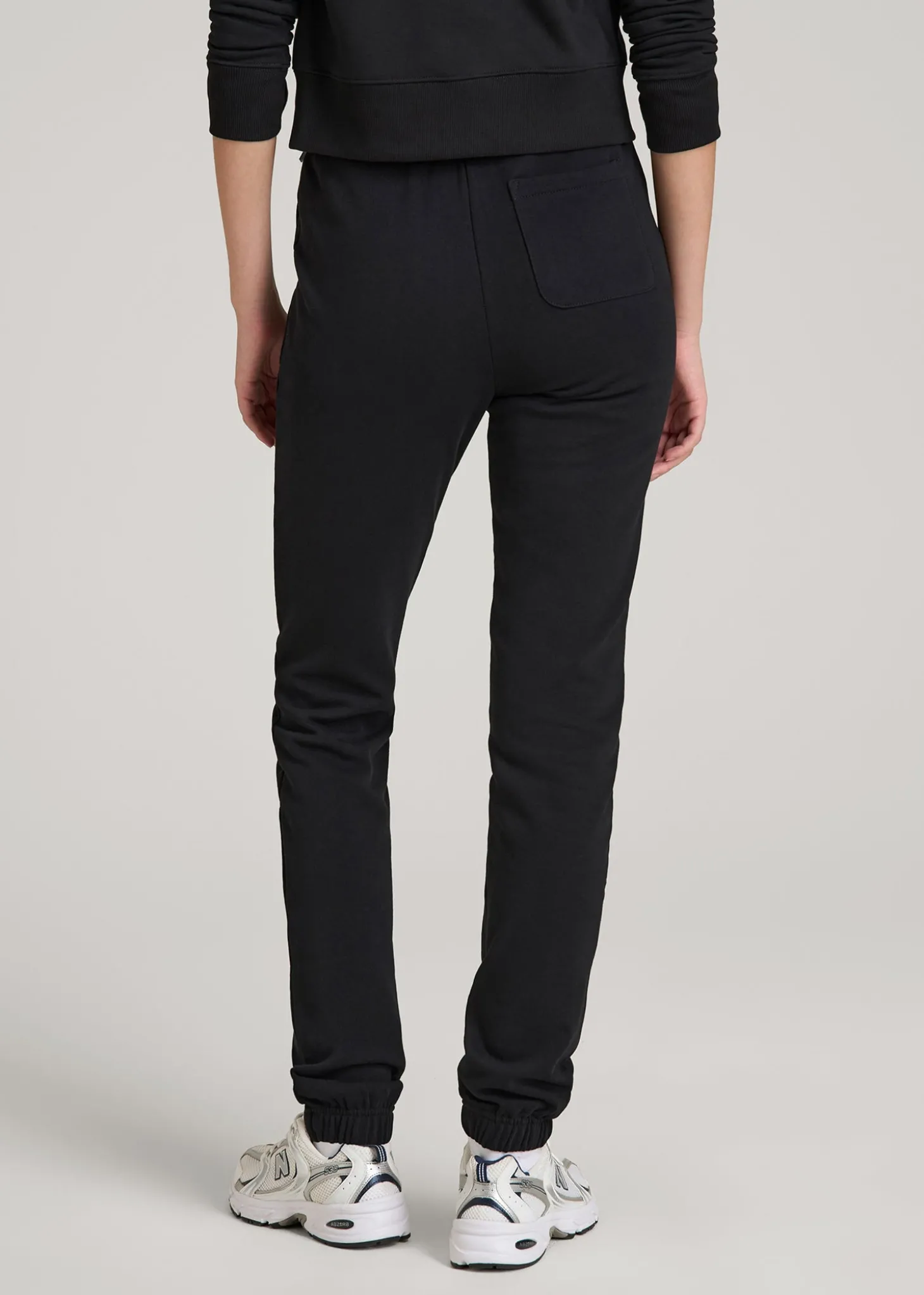 Wearever Fleece Slim Fit High-Waisted Garment Dye Sweatpants for Tall Women