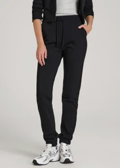 Wearever Fleece Slim Fit High-Waisted Garment Dye Sweatpants for Tall Women