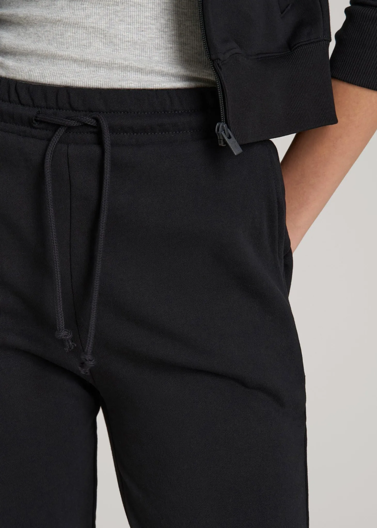 Wearever Fleece Slim Fit High-Waisted Garment Dye Sweatpants for Tall Women