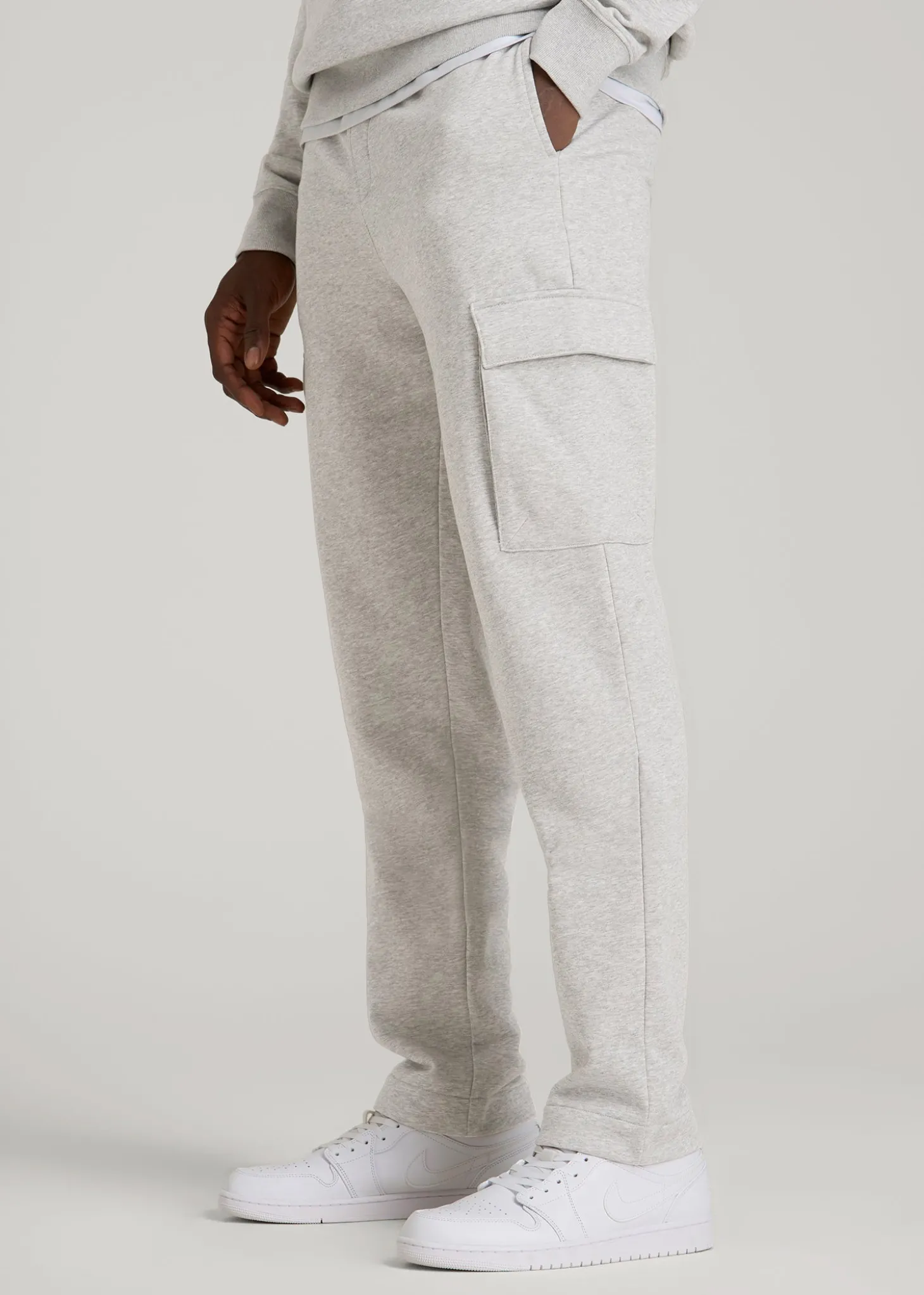 Wearever Fleece Straight Leg Cargo Sweatpant for Tall Men