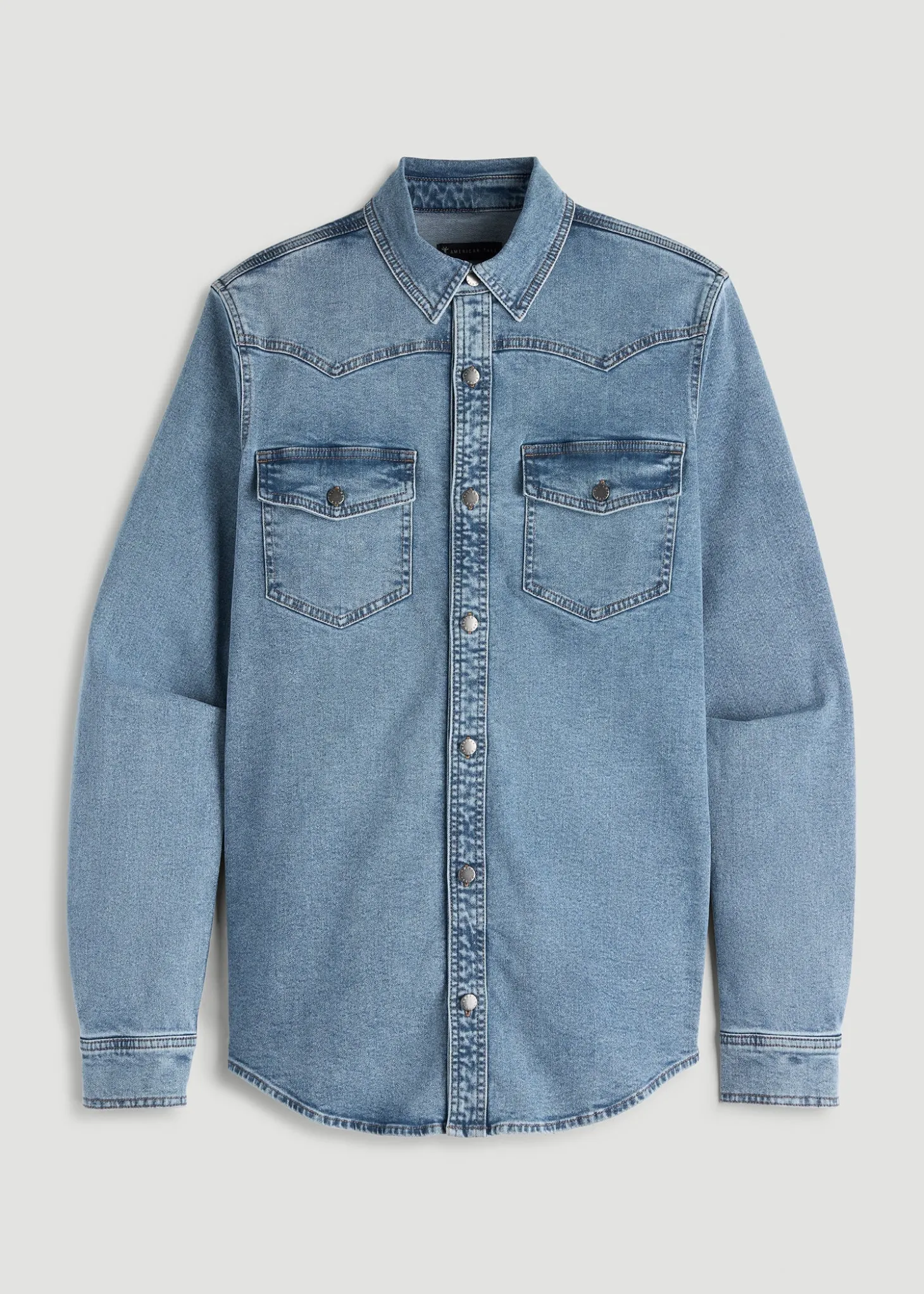 Western Denim Shirt for Tall Men