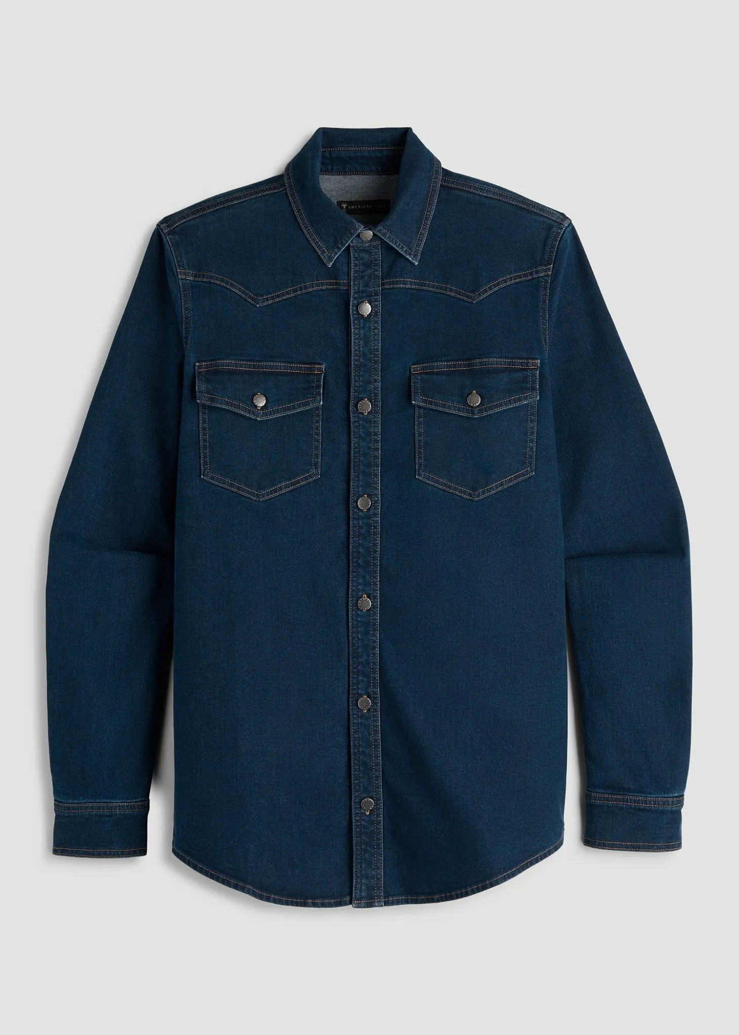 Western Denim Shirt for Tall Men