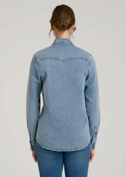 Western Denim Shirt for Tall Women