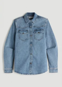 Western Denim Shirt for Tall Women