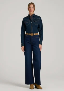 Western Denim Shirt for Tall Women