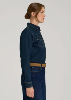 Western Denim Shirt for Tall Women