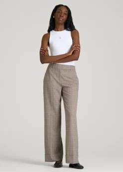 Wide-Leg Cuffed Pants for Tall Women