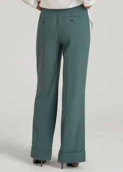 Wide-Leg Cuffed Pants for Tall Women