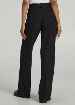 Wide-Leg Cuffed Pants for Tall Women