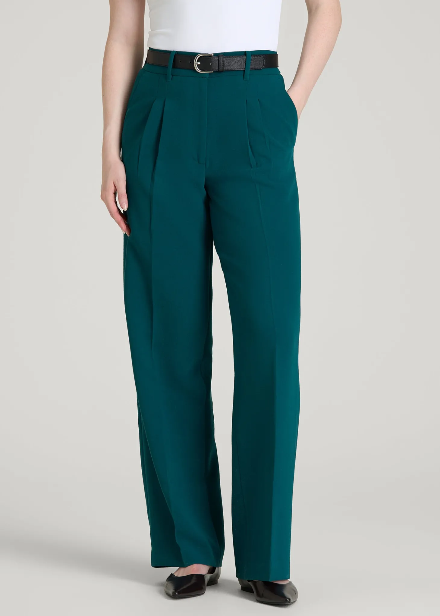 Wide Leg Pleated Dress Pants 2.0 for Tall Women