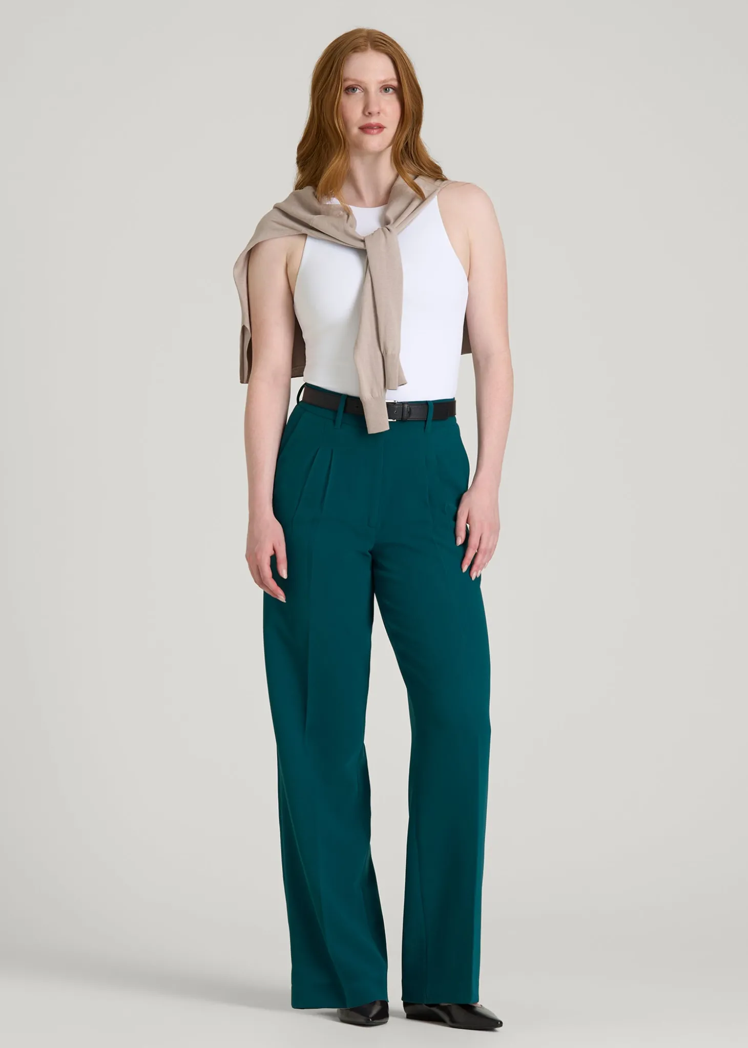 Wide Leg Pleated Dress Pants 2.0 for Tall Women