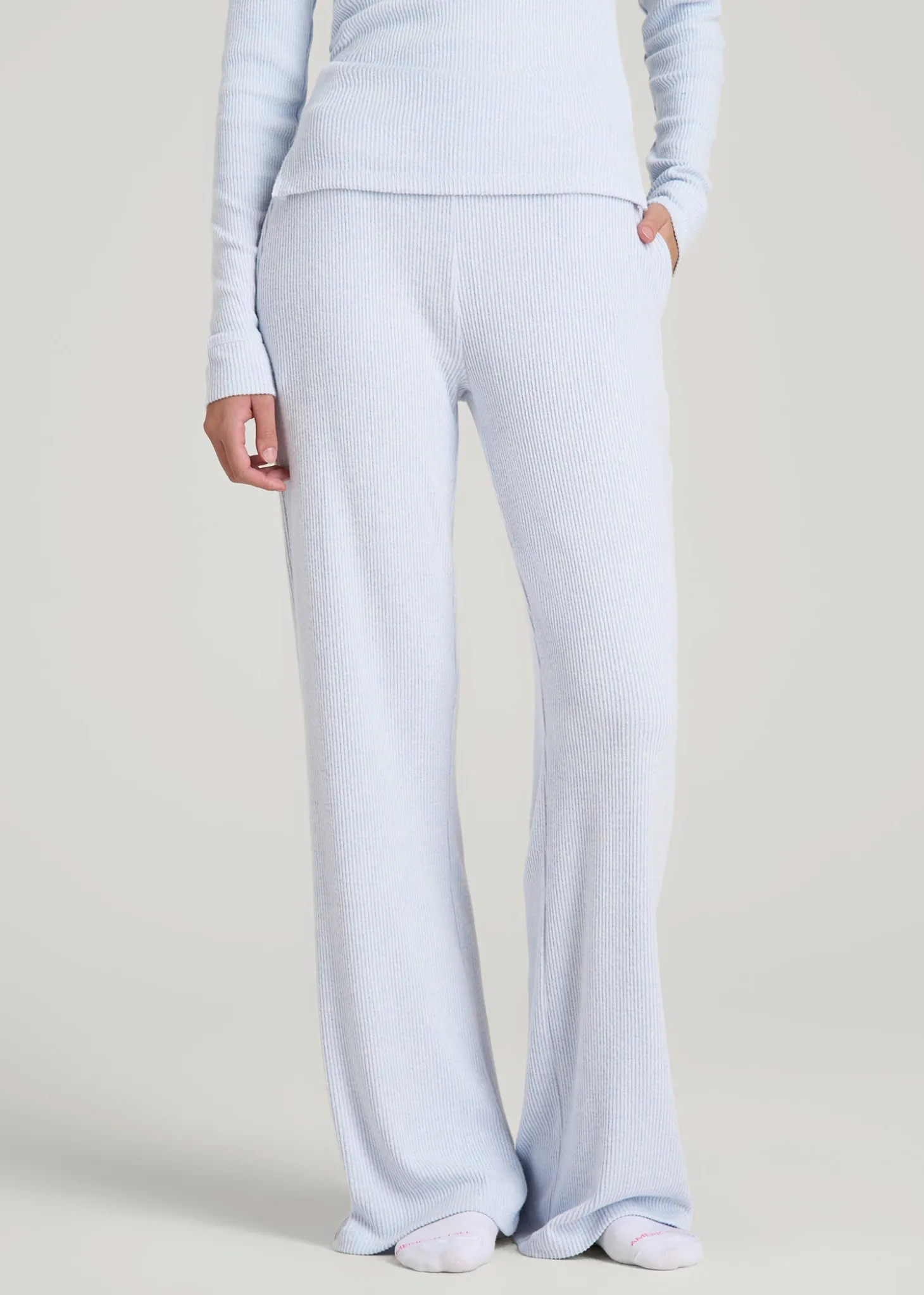 Women's Ribbed Flare Lounge Pants for Tall Women