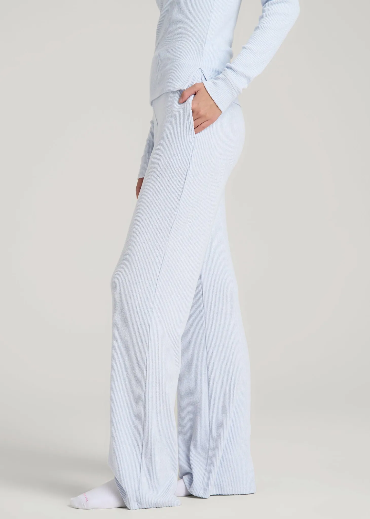 Women's Ribbed Flare Lounge Pants for Tall Women