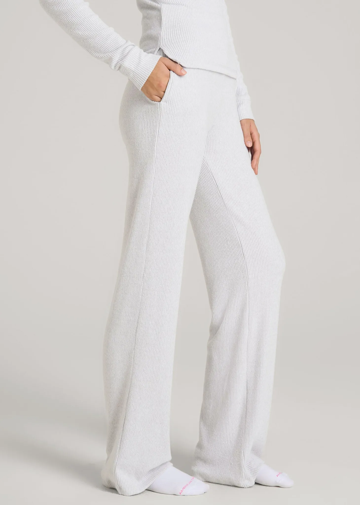 Women's Ribbed Flare Lounge Pants for Tall Women