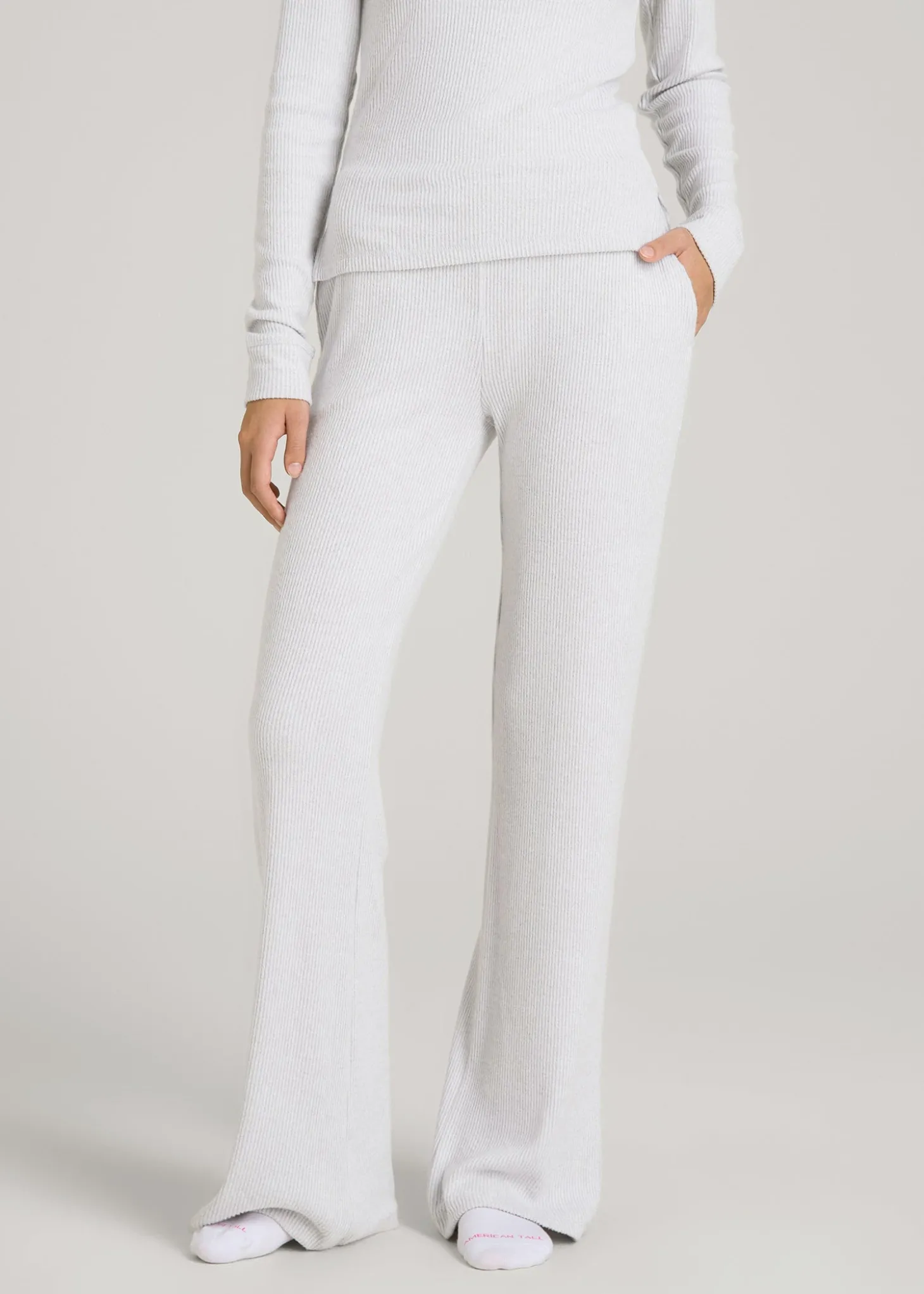 Women's Ribbed Flare Lounge Pants for Tall Women