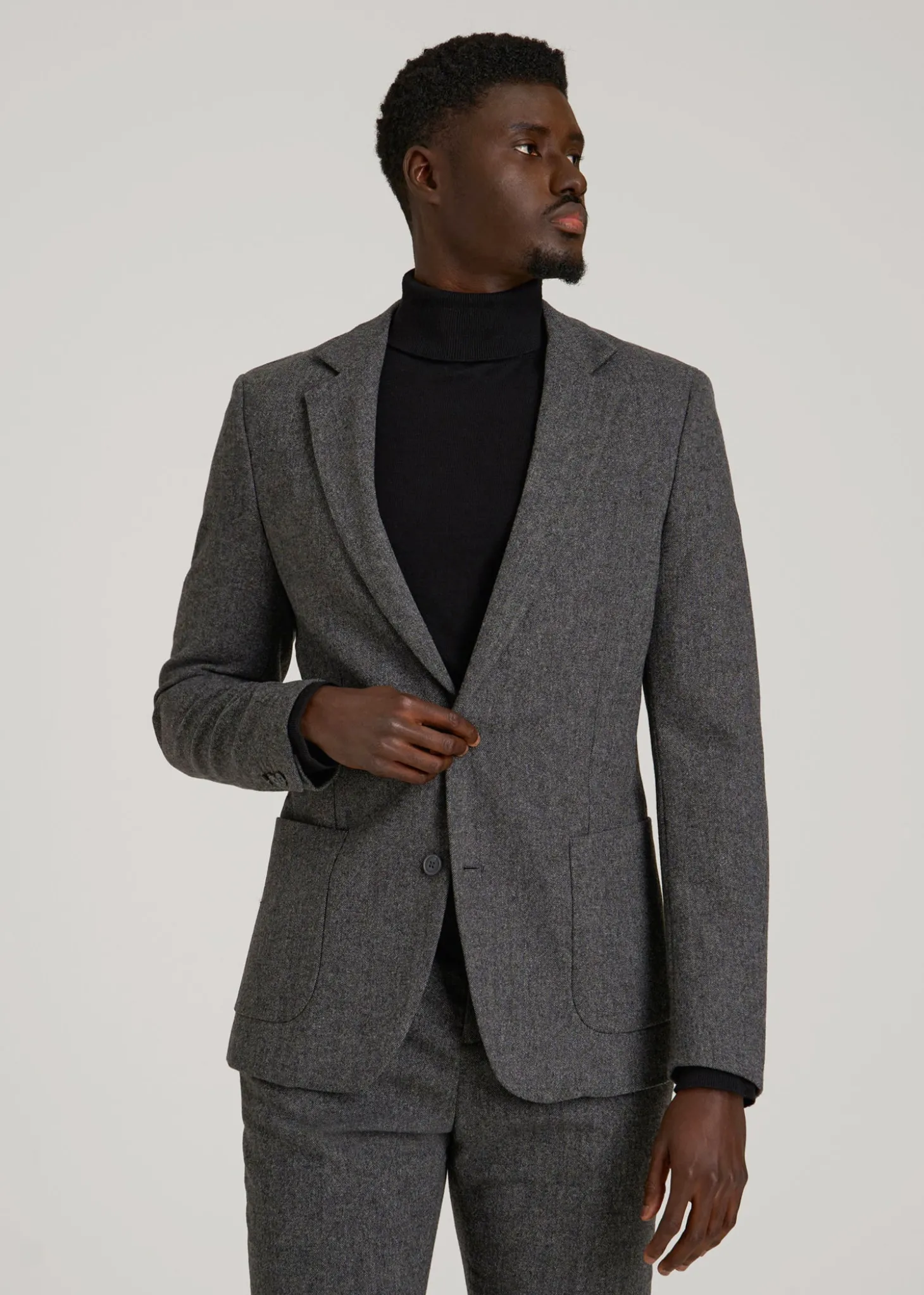 Wool Blend Blazer for Tall Men