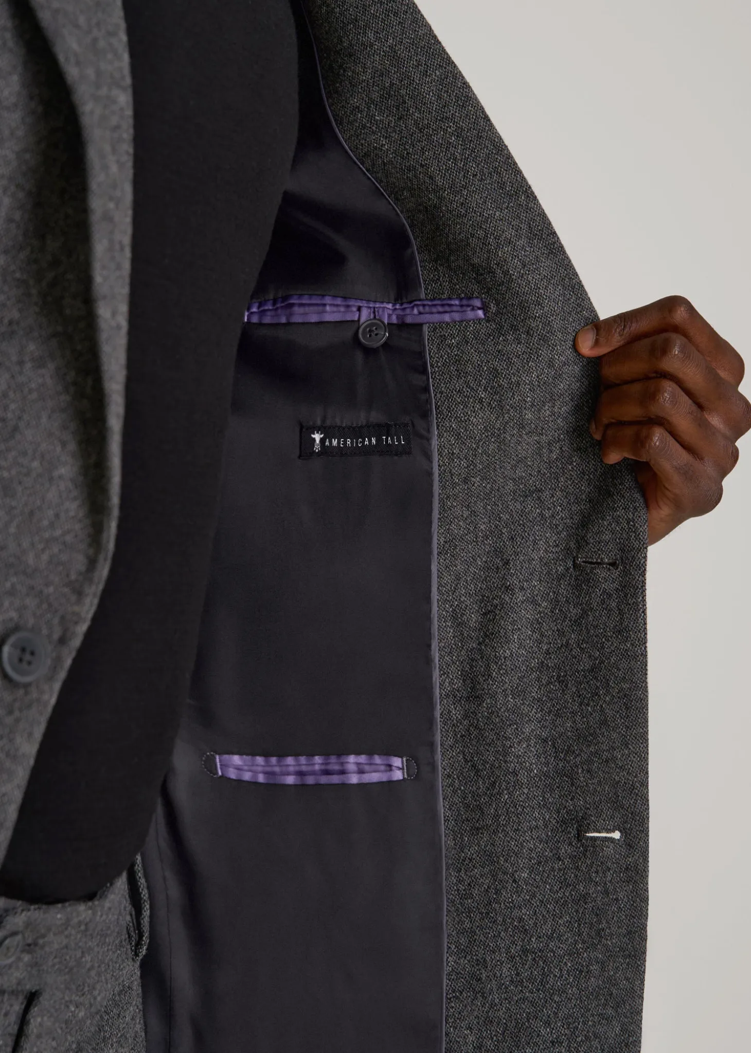 Wool Blend Blazer for Tall Men