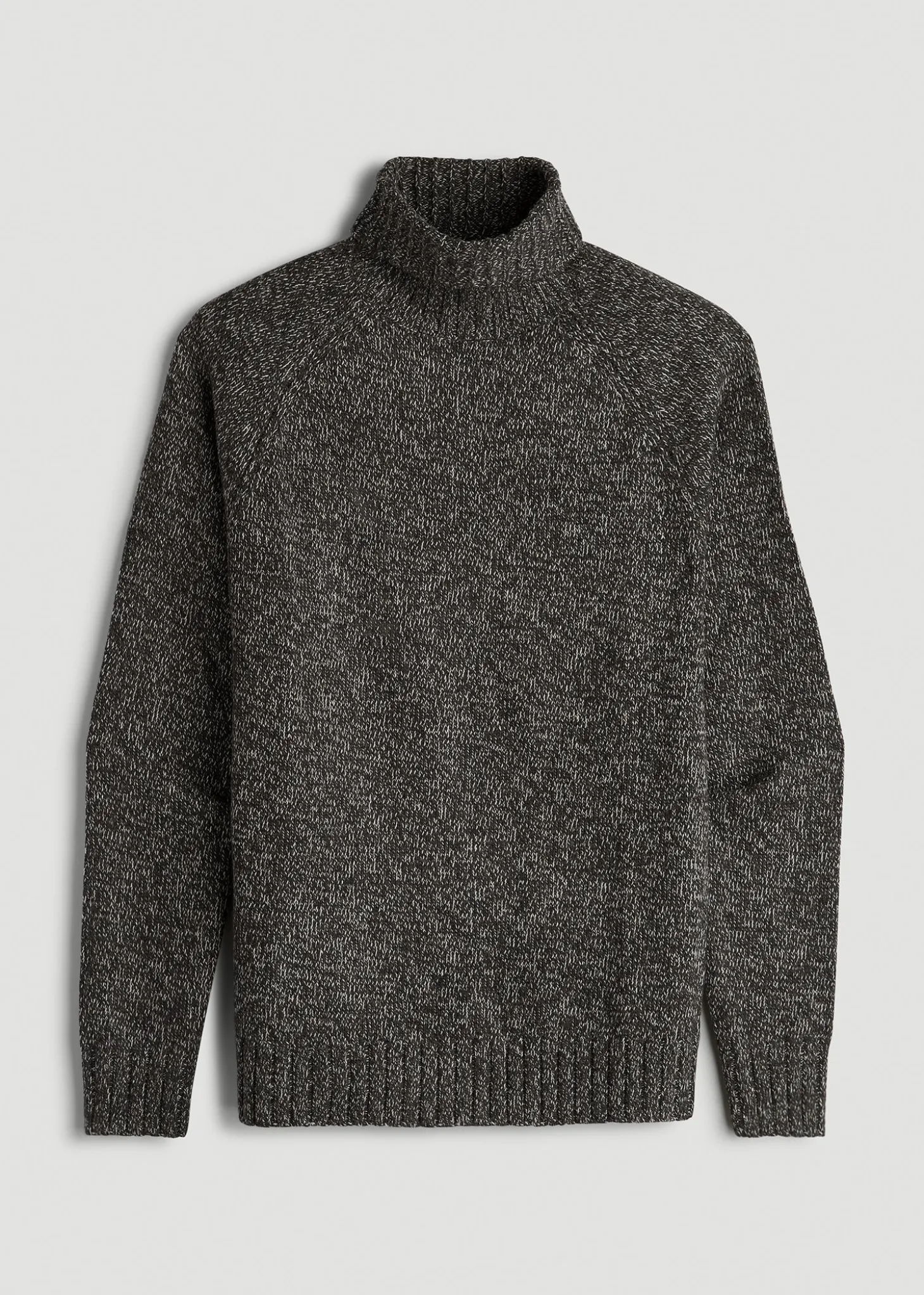Wool Blend Marled Turtleneck for Tall Men