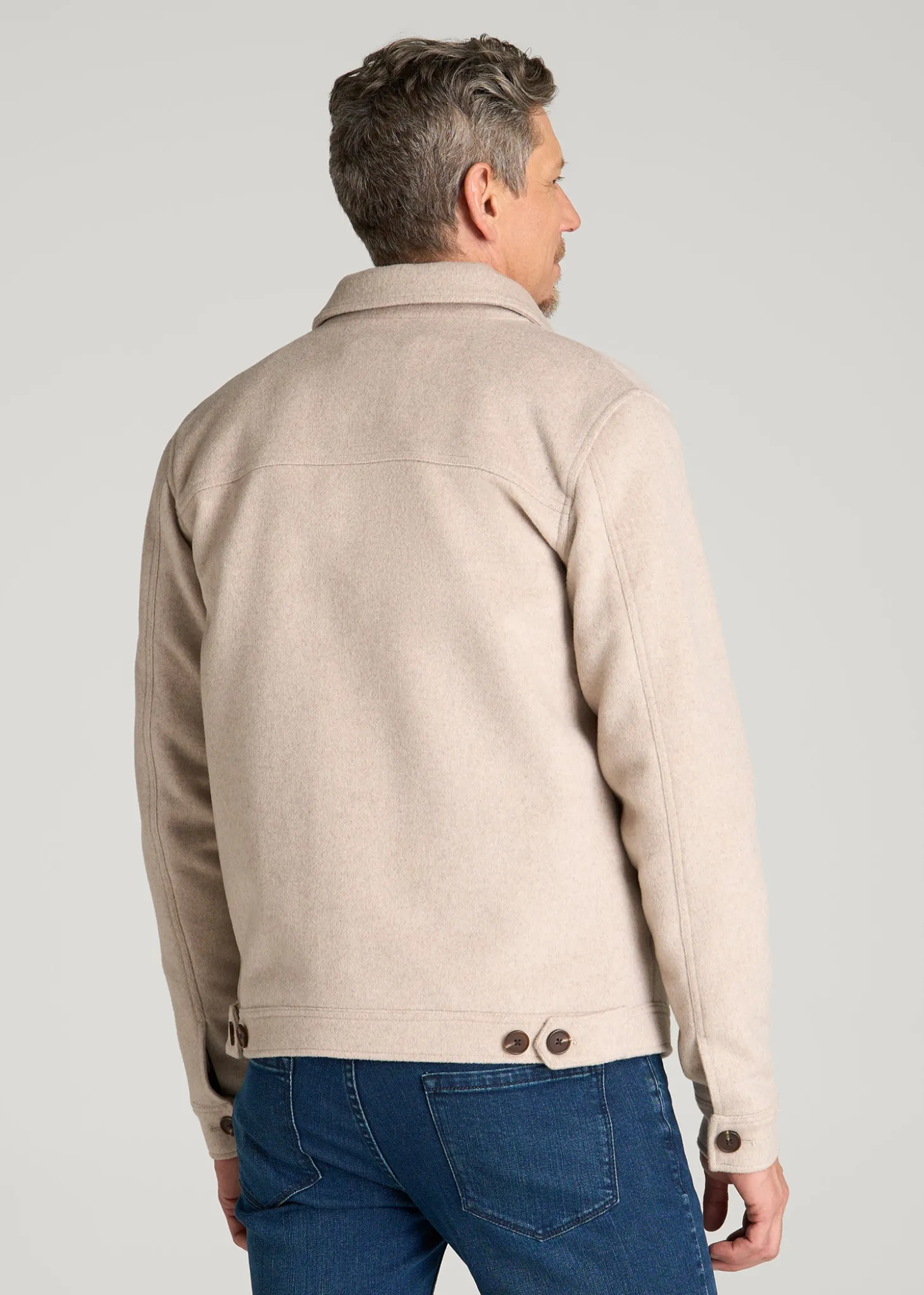 Wool Harrington Jacket for Tall Men