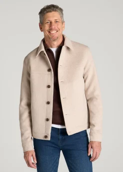 Wool Harrington Jacket for Tall Men