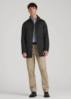 Zip Trench Coat for Tall Men